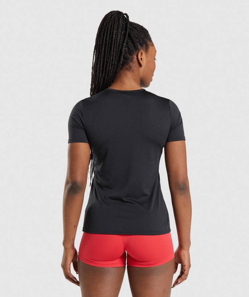 Women's Gymshark Training T-Shirts Black | CA AD0765